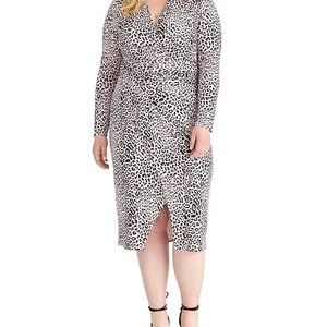 [Rachel Roy] Dusty Rose Leopard Dress